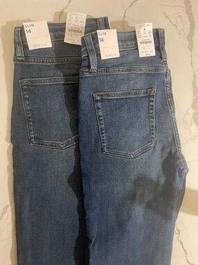 J Crew boys size 14 slim jeans NWT set of 2
